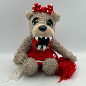University Of New Mexico Lobos LOBO LUCY Timber Wolf Plush‎ Cheerleader Stuffed